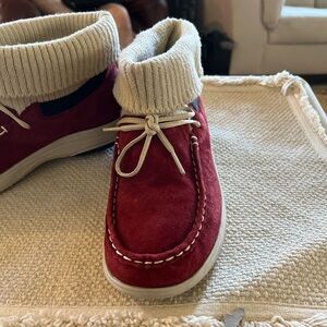 Propet Women's Red Tan Leather Comfort Casual Ankle Boots Size 8